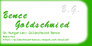 bence goldschmied business card